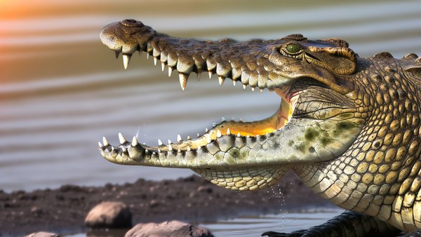 A crocodile cannot stick out its tongue.