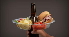 Go Plate: Drink and Eat with One Hand Free While You Stand