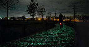 World's First Glow-In-The-Dark Bike Path