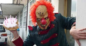 Evil Clown for Hire Will Stalk Your Kids and Smash Cake in Their Face